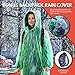 Wolmund Adult Unisex Rain Poncho - Women's Long Sleeve PVC/PU Poncho - 10 Pack with Backpack Cover - Solid Color - Waterproof - Casual Style - Loose Fit