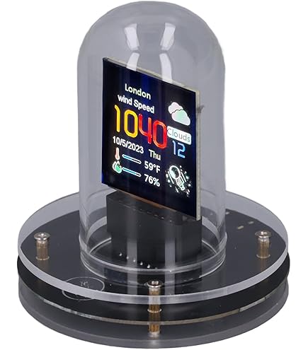 Amazon.com: Fockety Nixie Tube Clock, 1.54 Inch LCD Screen Weather