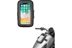 KEMIMOTO Motorcycle Tank Bag Phone Holder Pouch with 8 Strong Adsorption Snaps for up to 6.3 inch Phone Touch Screen GPS Navigation