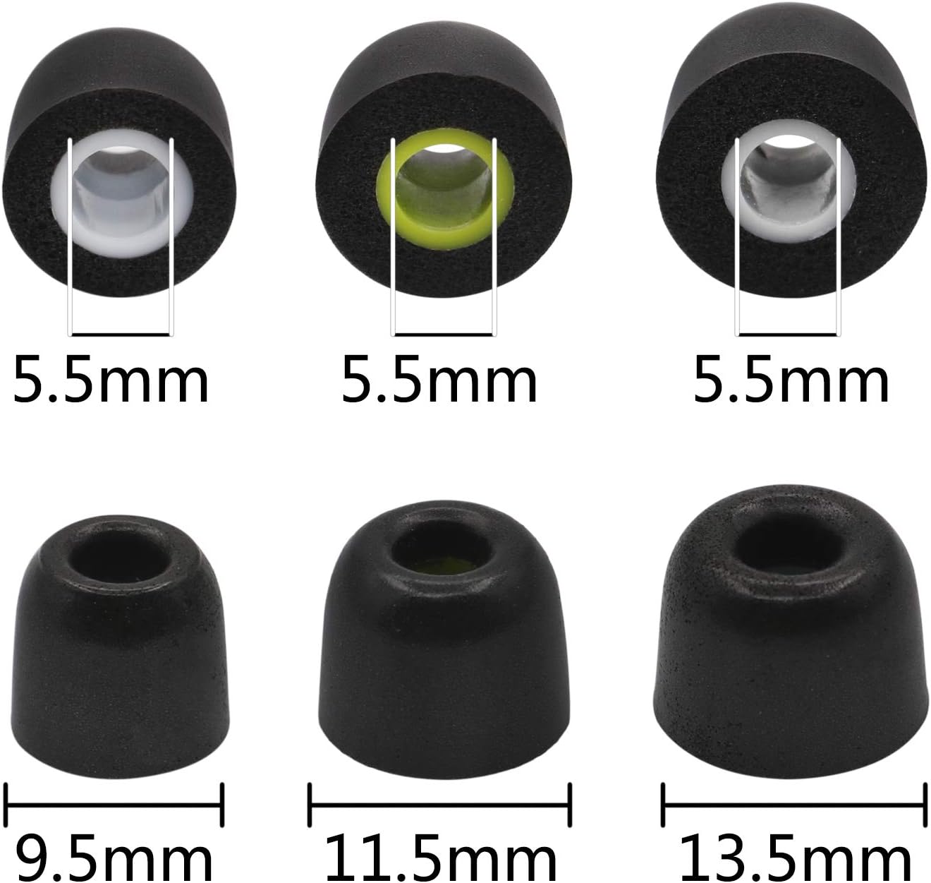 Upgraded Memory Foam Earbud Tips 3 Pairs Medium Size M Fit for Jaybird