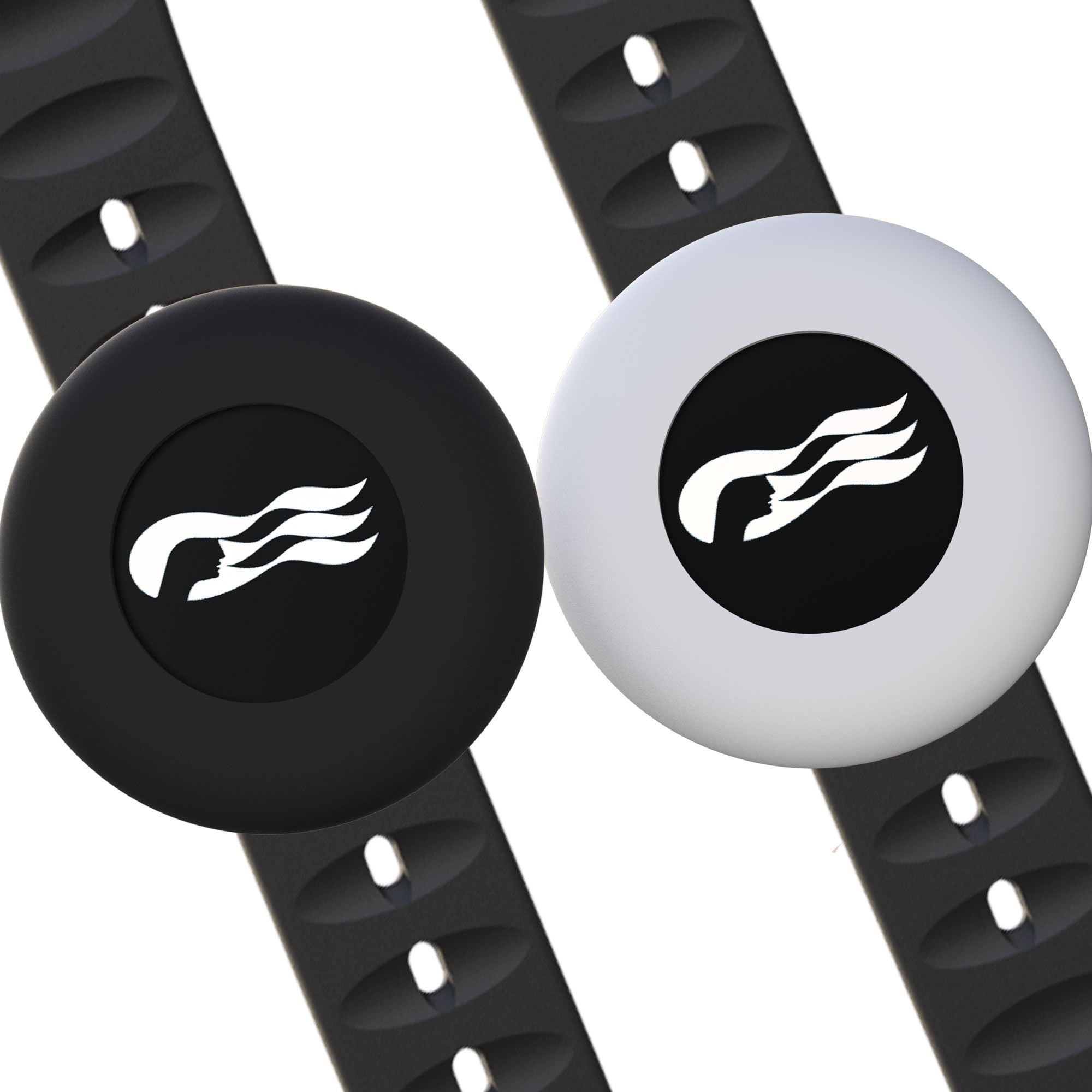 Photo 1 of [2 Pack] Princess Cruise Medallion Watch Adapters Holder for Carnival Medallion (2024, 2025,2026),Silicone Accessory Fits Watch Wristbands, Also for Apple AirTag Cat Collar Holder, Black/White