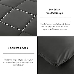 CozyLux Queen Comforter Set - Dark Grey Comforter