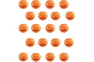 Jangostor 20 PCS Halloween Pumpkin Jack O Lantern Paper Lanterns for Parties, Garden Decoration, 8 Inches (Orange)