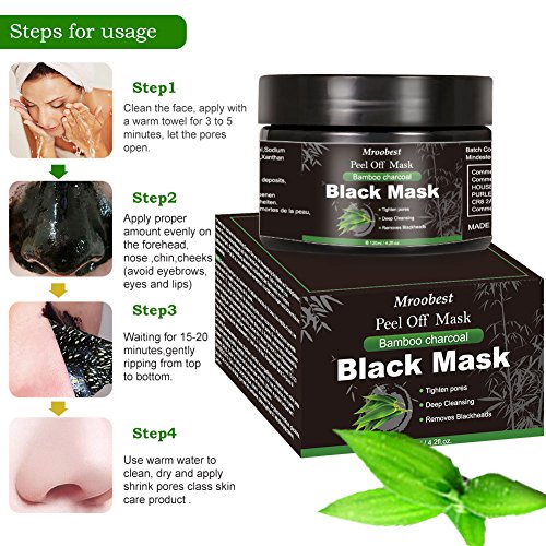 Peel Off Face Mask, Charcoal Peel Off Black Mask, Deep Cleansing Facial