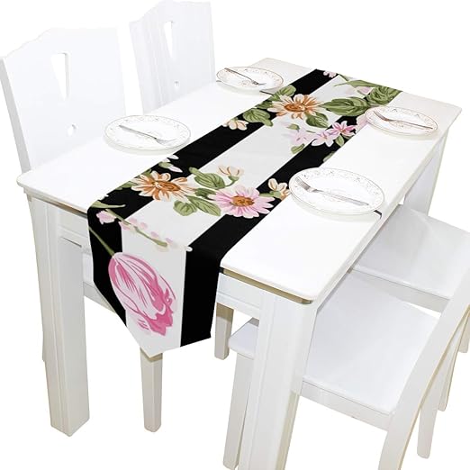 Amazon Com Top Carpenter Rectangle Cloth Table Runner Flowers On
