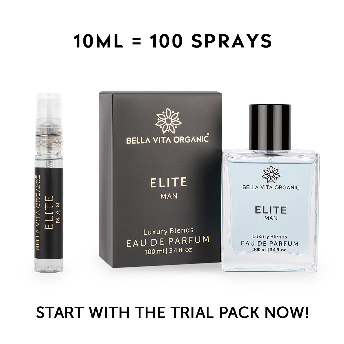 Bella Vita Organic Man Perfume Gift Set for Men 6x10 ml Perfumes Luxury Scent with Long Lasting Fragrance