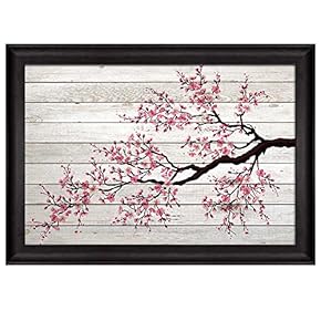 Illustration of a Cherry Blossom Branch on White...