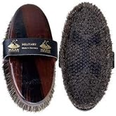 Wilhelm Haas B&uuml;rstenfabrik Inh. Stephan Vogel 4025589206915 Brush - Military - with Horsehair Longer Bristle Wreath and Leather Wrist Strap in Women's Size 200 x 85 mm