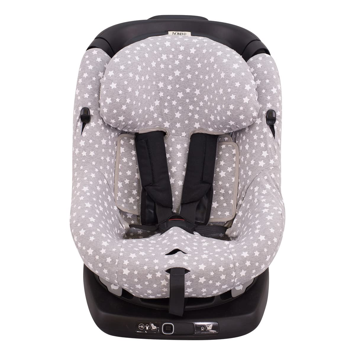 JYOKO KIDS Baby car seat Cover liner made cotton compatible with Bébé Confort AxissFix (White Star)