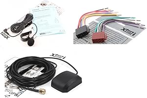 Xtenzi Replacement GPS Antenna Mic Wire Harness 3 Piece Set Compatible with Select Pioneer App-Radio SPH-DA01 SPH-DA02