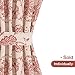 jinchan French Door Curtain for Door Winow Paisley Scroll Printed Linen Glass Door Curtain 72 inch Long Door Panel Rod Pocket Light Filtering Door Drape Tieback Included 1 Panel Terra on Beige