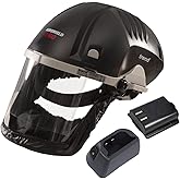 Trend Airshield Pro Respirator & Face Shield Bundle with Additional Battery Charging Cradle & 8-Hour Rechargeable Battery, AIR/PRO/D6, Black