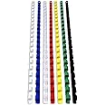 Rayson CR-6-100-M Plastic Binding Combs 1/4in. 21-Ring, 20-Sheet Capacity, Colorful Comb Binding Spines, Max. Binding A4 Size Paper (8.3"×11.7"), Box of 100