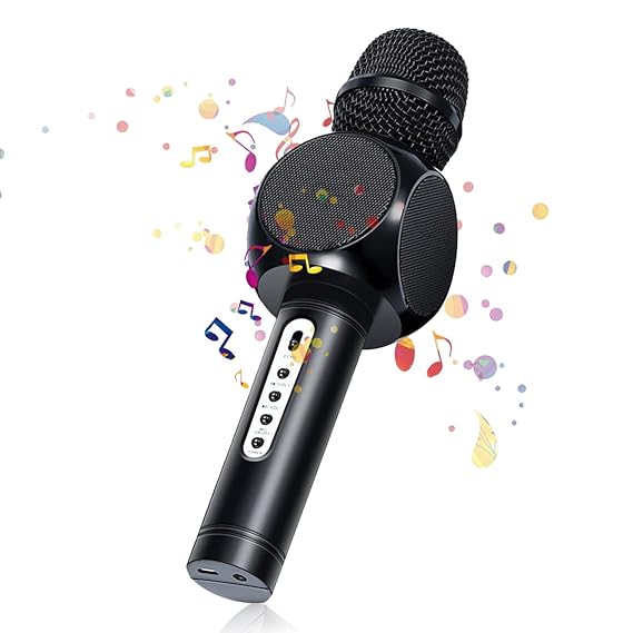 Karaoke bluetooth Mikrofon,NASUM tragbares und drahtloses Mikrofon Musik Spielen und Singen für Erwachsene und Kinder kompati
