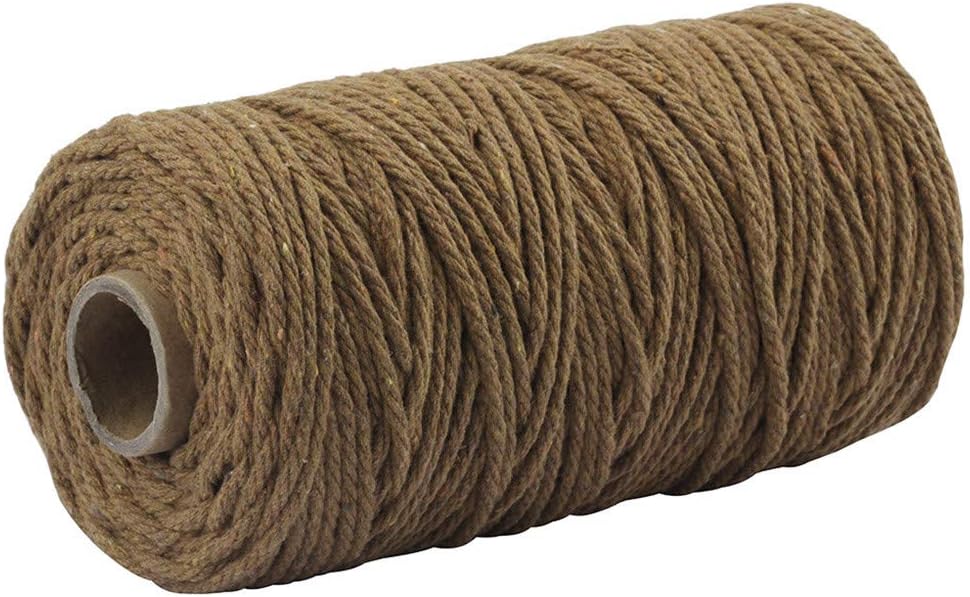 AMOUSTORE Craft Macrame Natural Cotton Rope Craft Making Knitting Cord Rope DIY Wedding Decor Supply (Knitting Cord Rope - N)