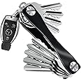 PEAKEEN key organizer key chain, Key Holder for Keychain,Key Organizer Keychain for Men, Minialist Compact Key Organizer Key Case Pocket- up to 10 Keys (Black)