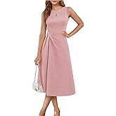 Aupuls Midi Wedding Guest Dresses for Women Formal Sleeveless Cocktail Dress
