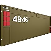 CCSL Gun Cleaning Mat 48"x16", Extra Large Magnectic Gun Mat for All Guns Anti-Slip Rubberized Workbench Mat for Pistol and Rifle