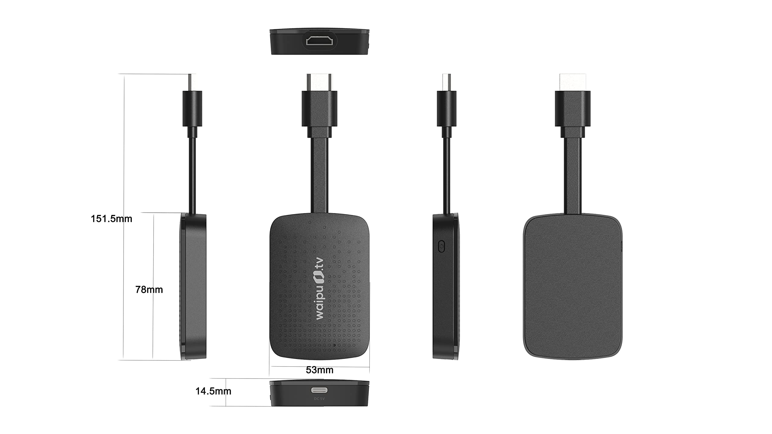 waipu.tv 4K Stick (1. Generation) | Inkl. Fernbedienung mit Schnellwahltasten | Fernsehen über WLAN | HDMI | 4K | HDR | Dolby Atmos | Voucher für 3 Monate 300 TV-Sender & 40.000 Filme & Serien 6