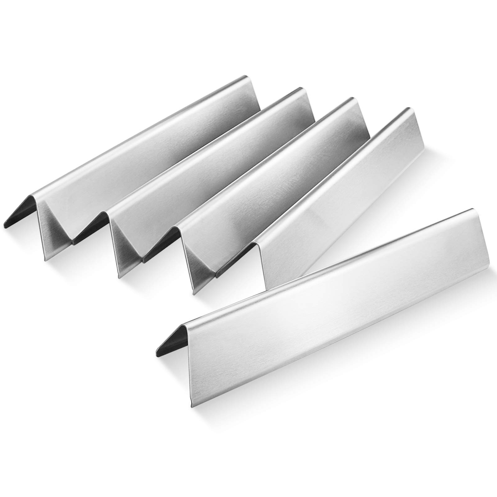 GFTIME 38.9CM Flavorizer Bars 7636 Replacement Parts for Weber Spirit I & II E-310 320 (With Front Burner Knobs), Spirit E310 S310 E320 S320 E330 S330, 1.3mm Thick Heat Plate