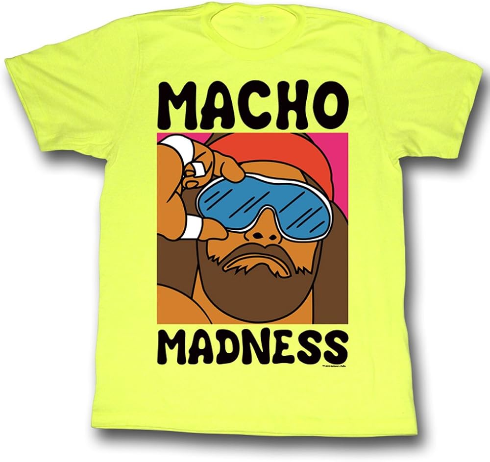 Macho Man Shirt Madness Adult Yellow Tee T Shirt 1448 Pilihax