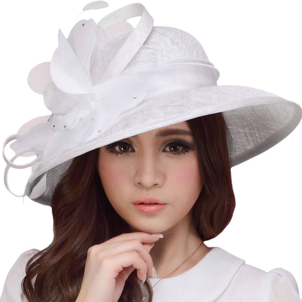 ladies white summer hats