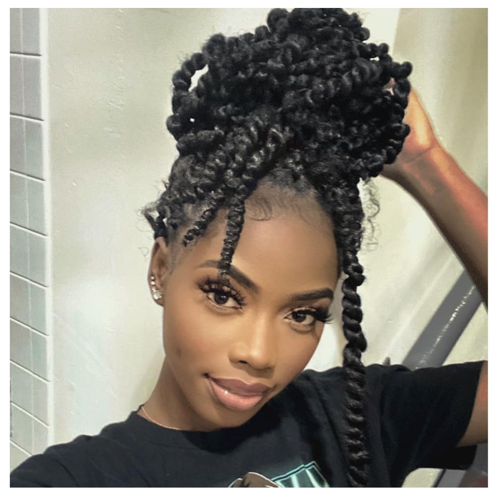 YDDM Passion Twist Hair 10 Inch 8 Packs Pretwisted Crochet Braids Pre-Looped Short Hair Extension (10 Inch, 2#) — image 1