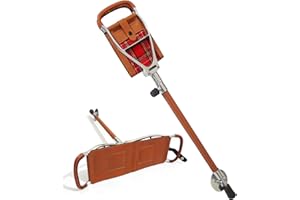 Shooting Seat Stick with Brown Leather Folding Chairs | Lightweight Durable Walking Stick | Hunting Equipment Adjustable Walk