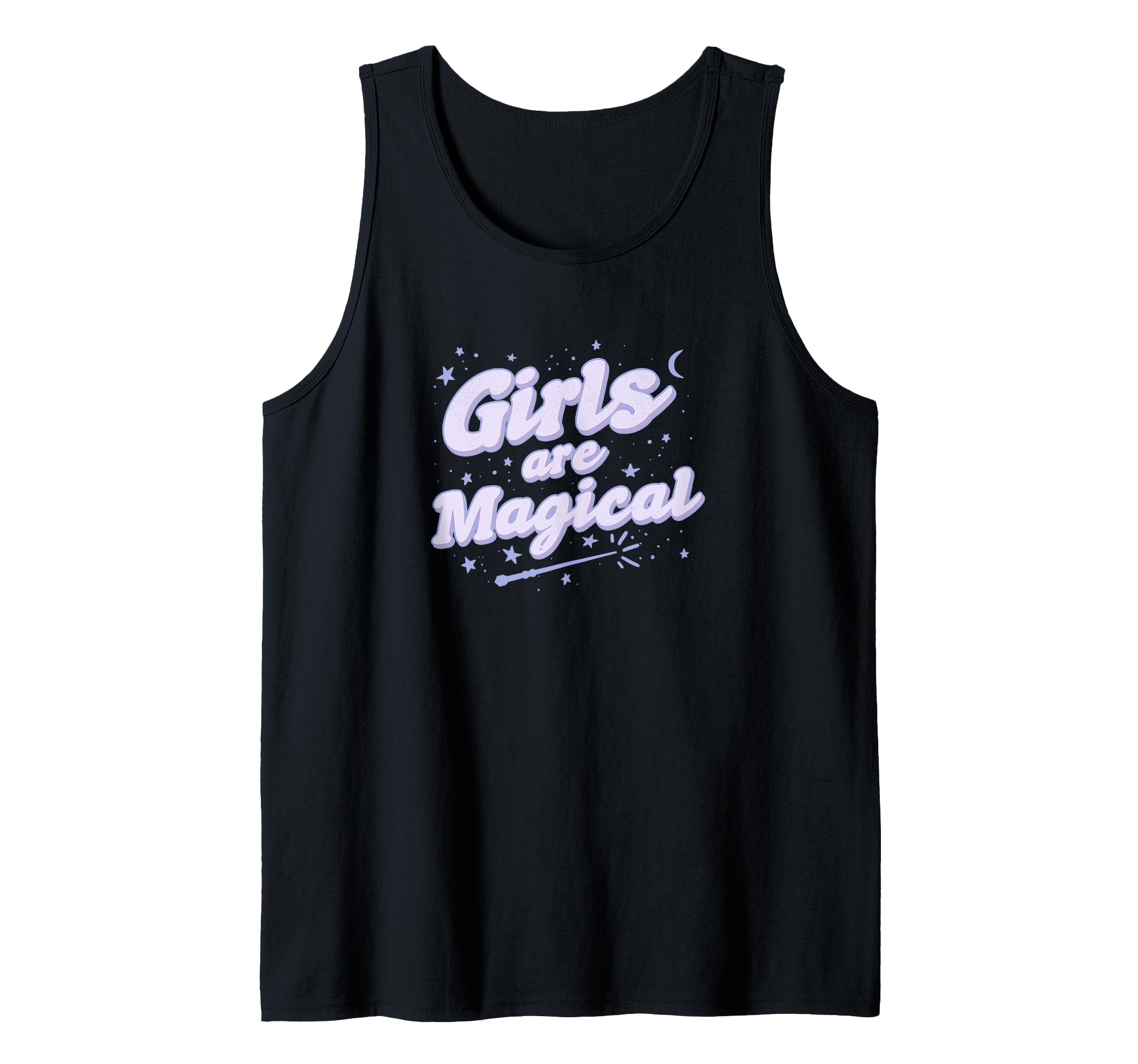 Girls Are Magical Magic Wand and Stars Tank Top