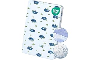 BRITEVO Pack and Play Mattress PadTopper 38" x 26", Portable Playard Mattress, Soft Firm Premium Foam Pack N Play Mattresses Pad, Odorless Breathable Comfort Baby Foam Playpen Mattresses (Physalis Alkekengi)