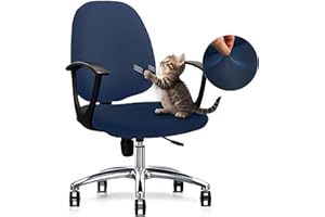 DHXYZZB Office Chair Covers - 2PCS Protective Stretchable Chair Seatcovers Stretch Chair Slipcover, Removable Washable Universal Armchair Cover Slipcover Chair Seat Cover Protector Cover (Dark Blue)