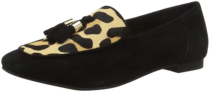 Black Leopard Closed Toe Ballet Flats