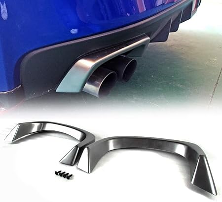 Amazon 15 19 Wrx Sti Vag Vab スバル マフラーカッター シルバー 塗装済 リア バンパーガード エキゾーストフィニッシャー Abs リアスポイラー 車 バイク