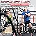Rymora Calf Compression Sleeves Men Women Shin Splints Running (Pair Black) (L)