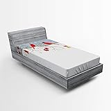 Lunarable Cardinal Fitted Sheet, Colorful Christmas