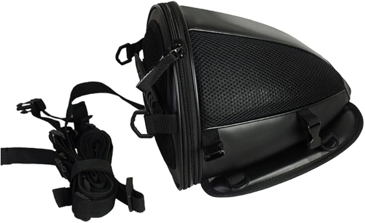 Amazon Hewflitシートカウルバッグ タンデムバッグ シートバッグ ポーチ リアシートバッグ カウル型 無地 手提げ 肩掛け ショルダー 500g ブラック 並行輸入品 シートバッグ 車 バイク