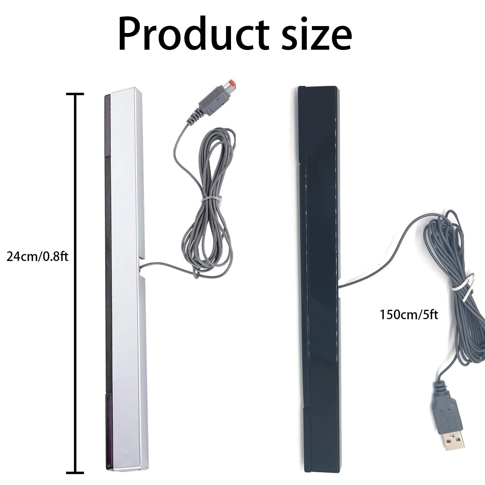 Otakulicious Wireless Wii Sensor Bar, Wireless Sensor Bar for Wii U Motion Dolphin Bar for Nintendo Console