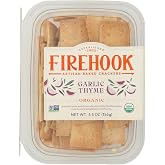 Firehook Baked Crackers, Organic Garlic Thyme Crackers, 5.5 Ounce