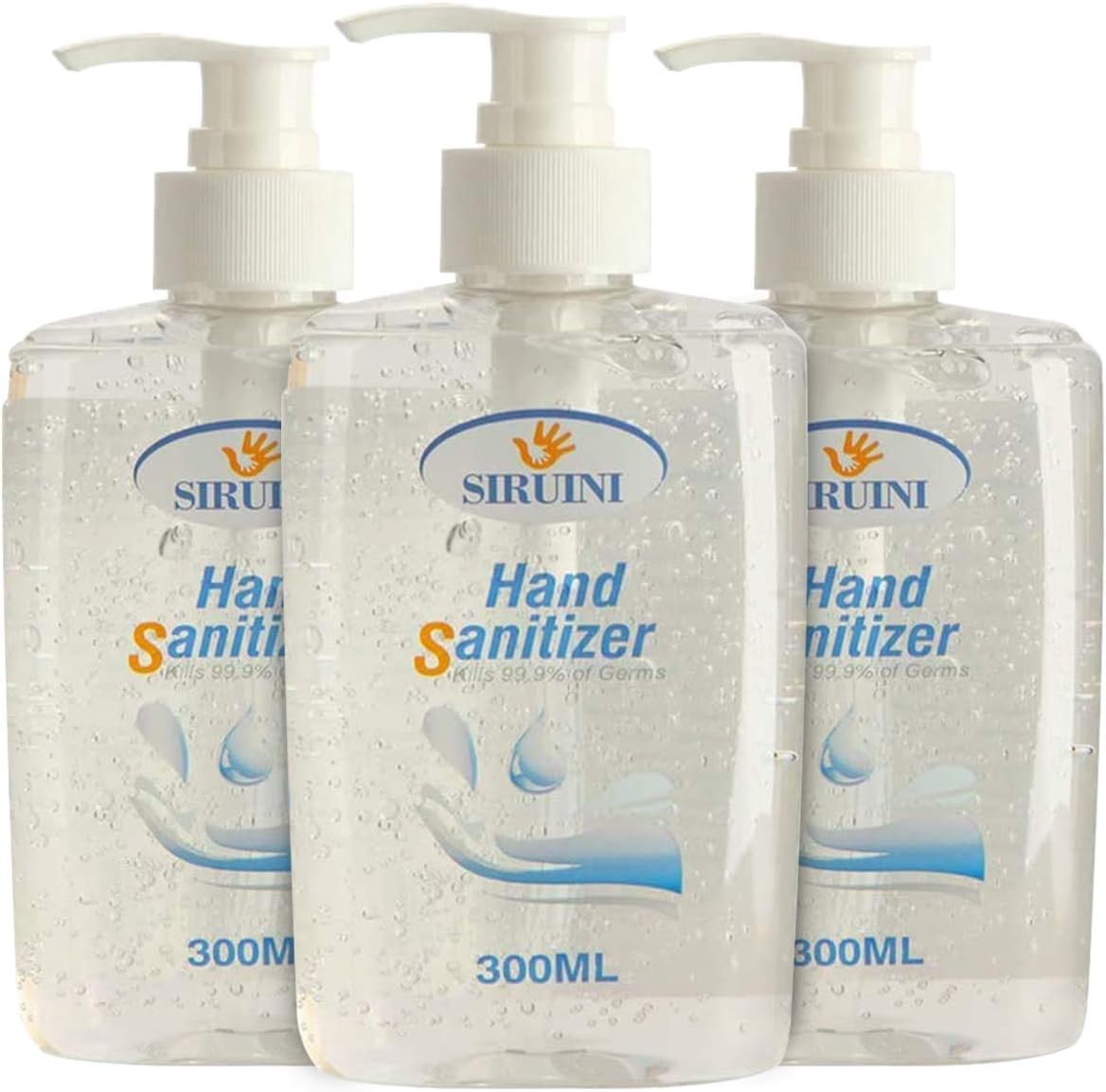 3 Packs 10 Fl Oz Hand Sanitizer Hand Soap Refreshing Gel Pump Bottle, Fresh Breeze (one Size)