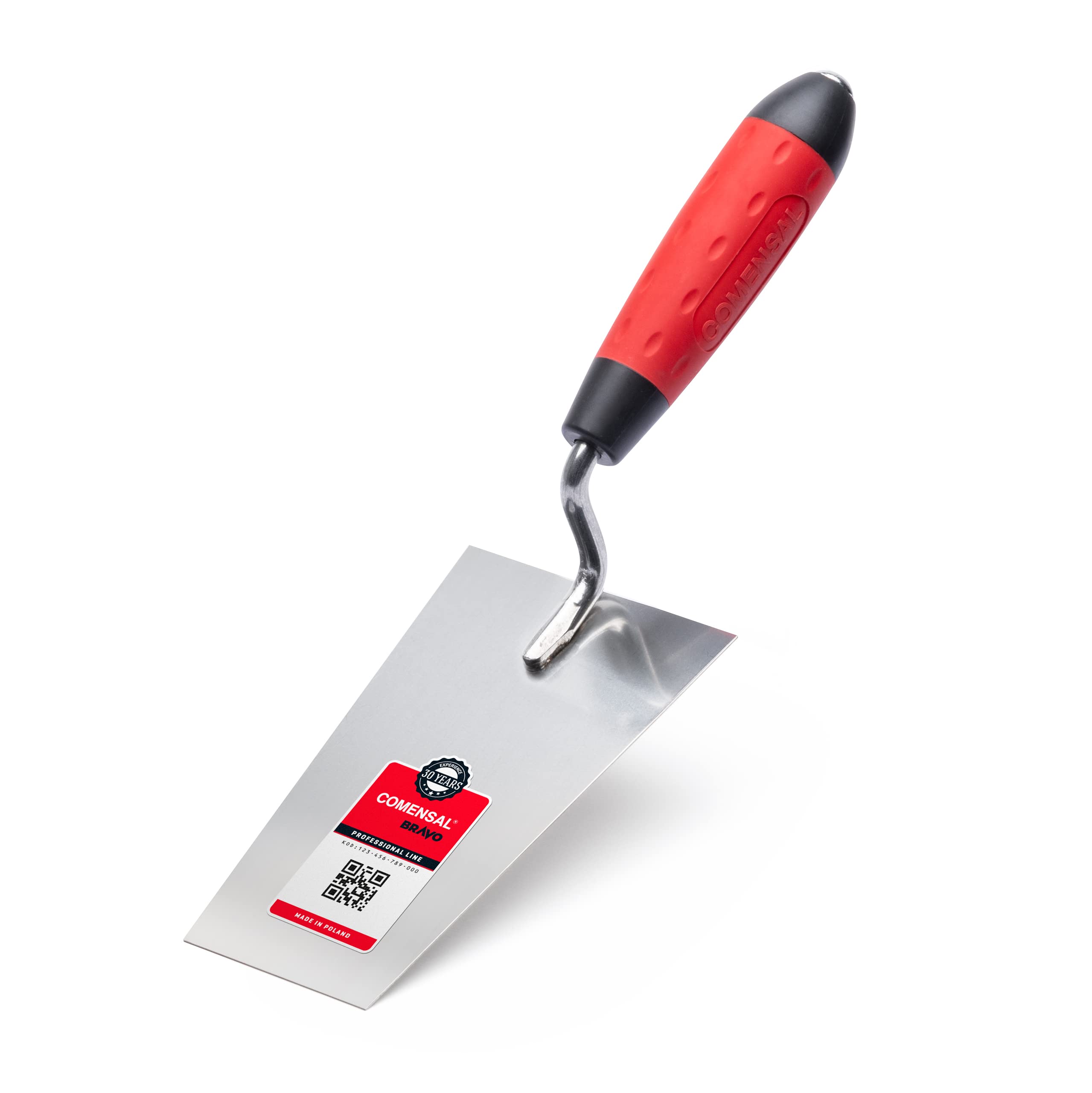 COMENSAL® Bucket Trowel 6.2" - Trapezoidal Trowel - Stainless Steel - Plastering Trowel - Finishing Trowel - Ergonomic Handle - Made in EU -160mm