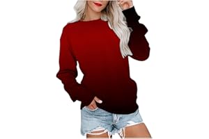 Ceboyel Long Sleeve Shirts For Women Crewneck Sweatshirt Pullover Casual Long Sleeve Tops Trendy Loose Fit Fall Clothing 2023