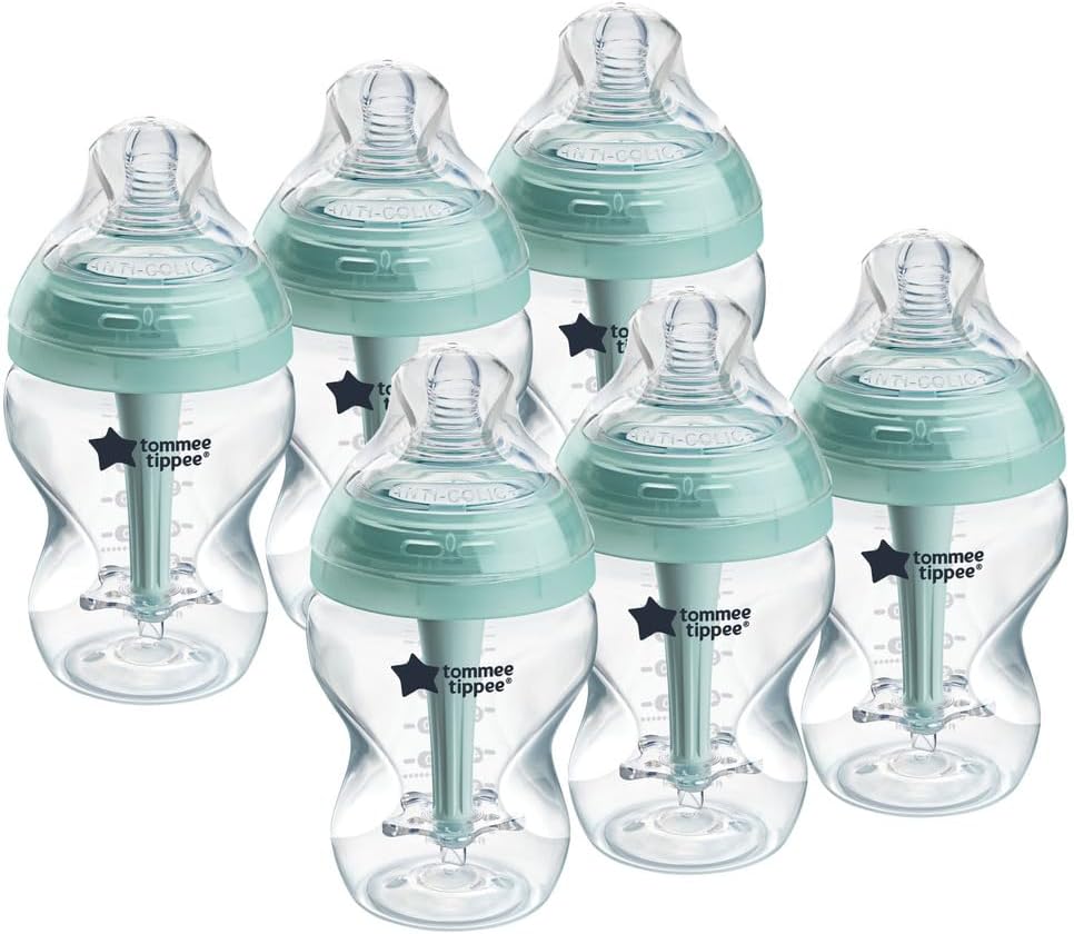 Tommee Tippee Advanced Anti-Colic Bottles 0m+ 6 x 260ml with Slim Teat