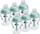 Tommee Tippee Advanced Anti-Colic Bottles 0m+ 6 x 260ml with Slim Teat