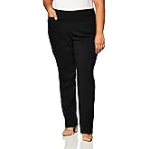 Briggs New York Women's Plus Size Super Stretch Millenium Welt Pocket Pull On Pant (Average & Short Length)
