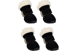 Generic Christmas Winter Dog Boots Warm Footwear for Small Medium Breed Outdoor Activities Cold Weather Durable Washable Pet 