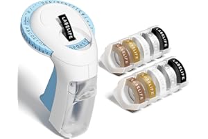 Labelife Embossing Label Maker Machine with Tapes,Omega S Vintage Embossed Label Maker,Retro Embossing Machine with 3 Rolls 3D Embossing Label Tapes Waterproof for Home Office Kids DIY Crafting, Blue