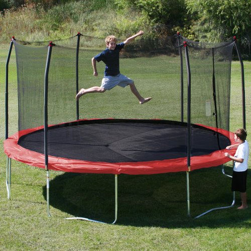 Skywalker Trampolines 15-Feet Round Trampoline, Red