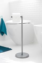 Pristine Freestanding Toilet Roll Holder Storage Grey Space Saving Design view 8
