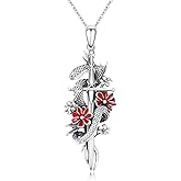 OHAYOO Dragon Necklace 925 Sterling Silver Dragon Sword Necklace Gothic Dragons Necklaces Dragons Jewelry Gifts for Men