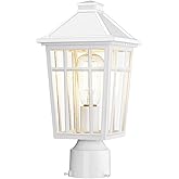 Darkaway Outdoor Post Lights Lamp Post Light Fixture, Waterproof Aluminum Housing with Glass, Fence Post Deck Lighting for Ga